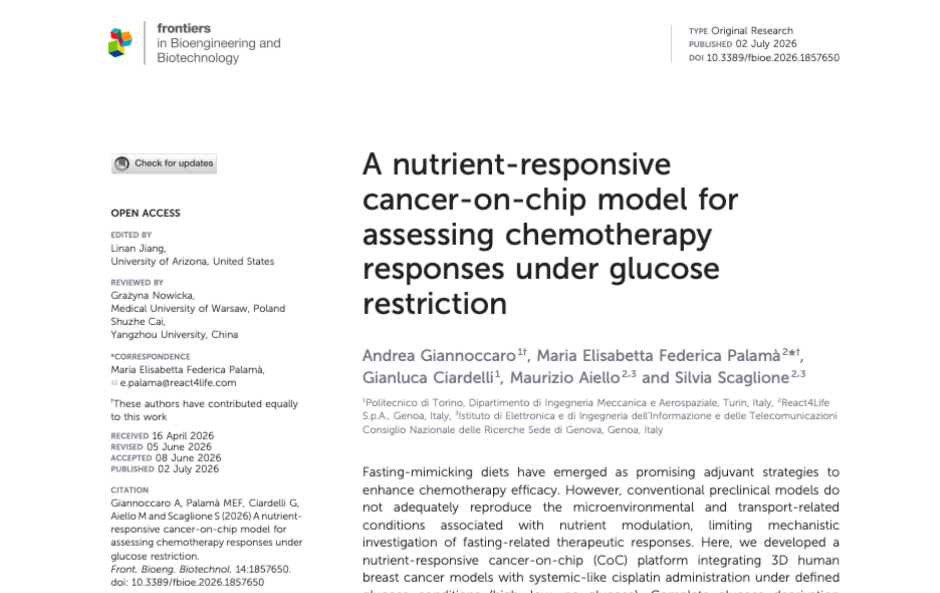 Glucose Deprivation Cancer on chip
