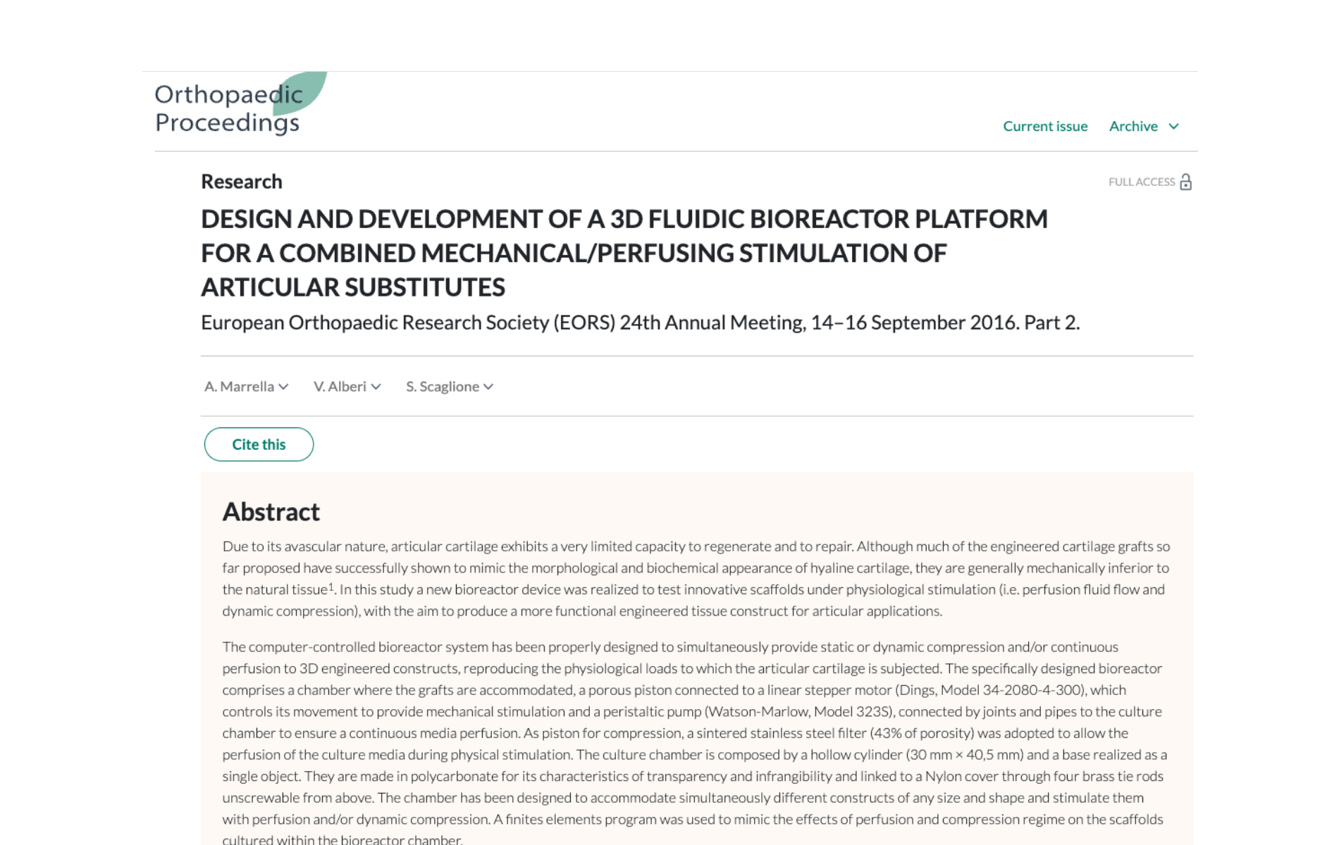 development of a 3d fluidic bioreactor