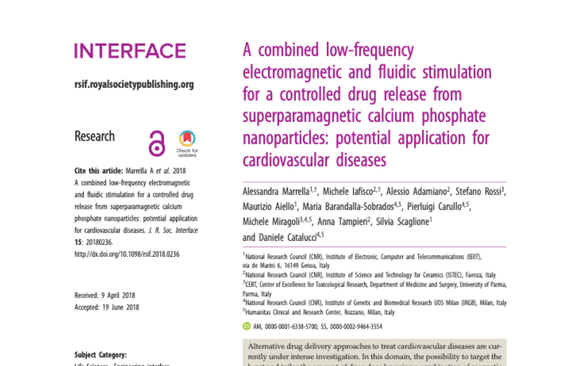 superparamagnetic calcium