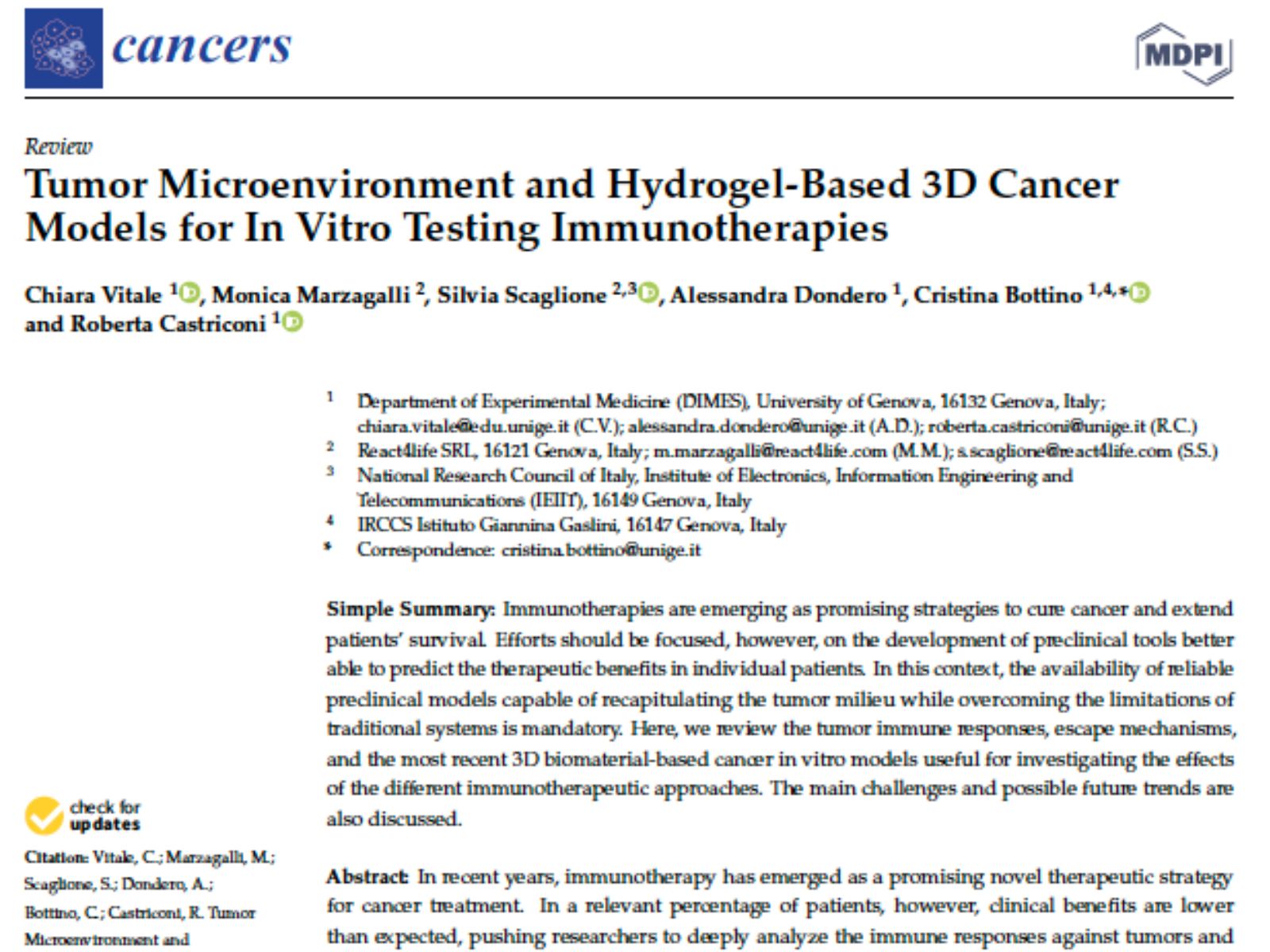 Immunotherapies