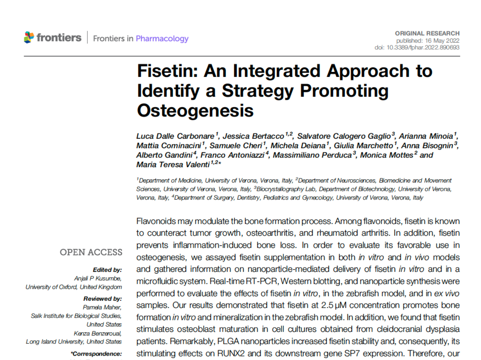 Promoting Osteogenesis