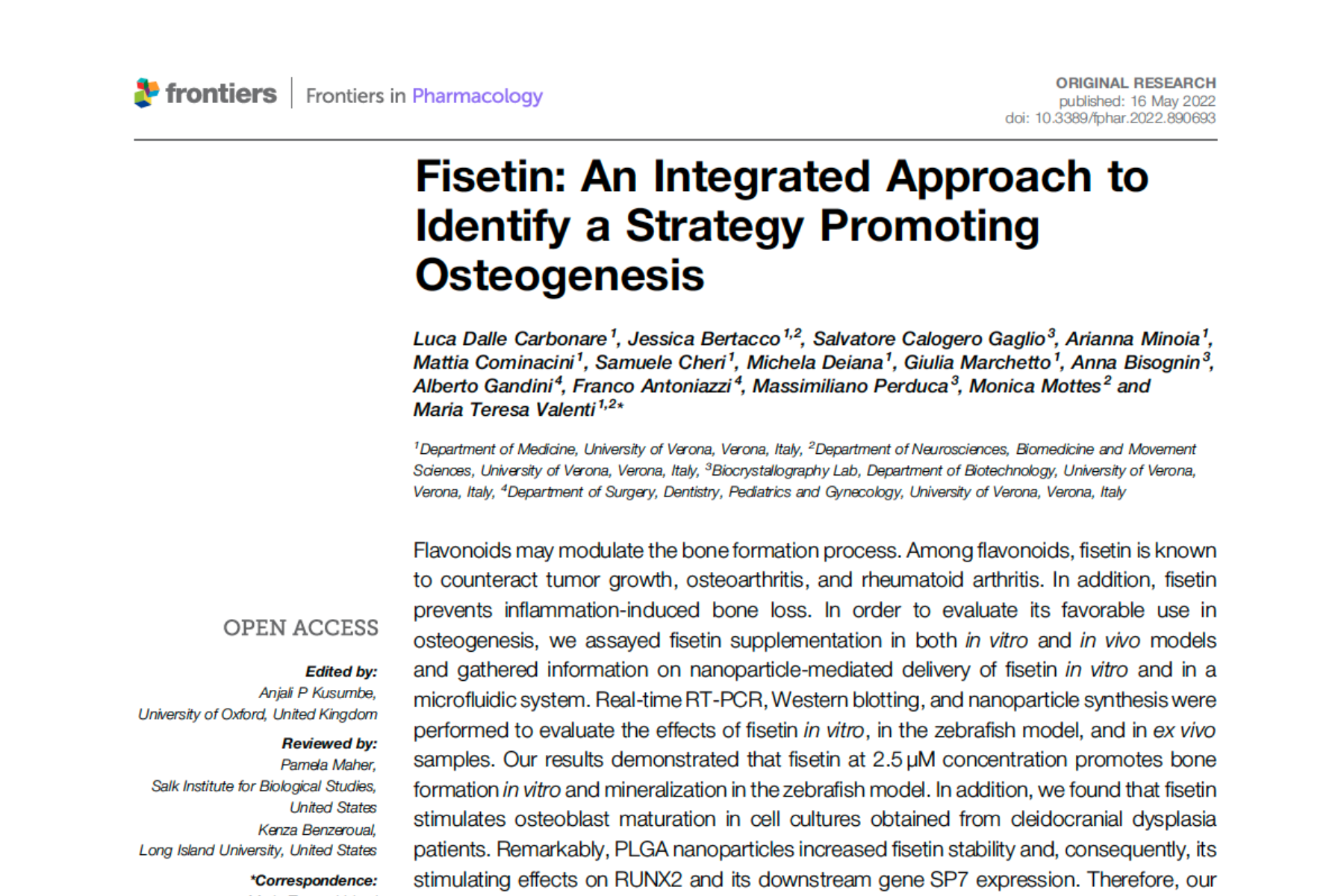 Promoting Osteogenesis