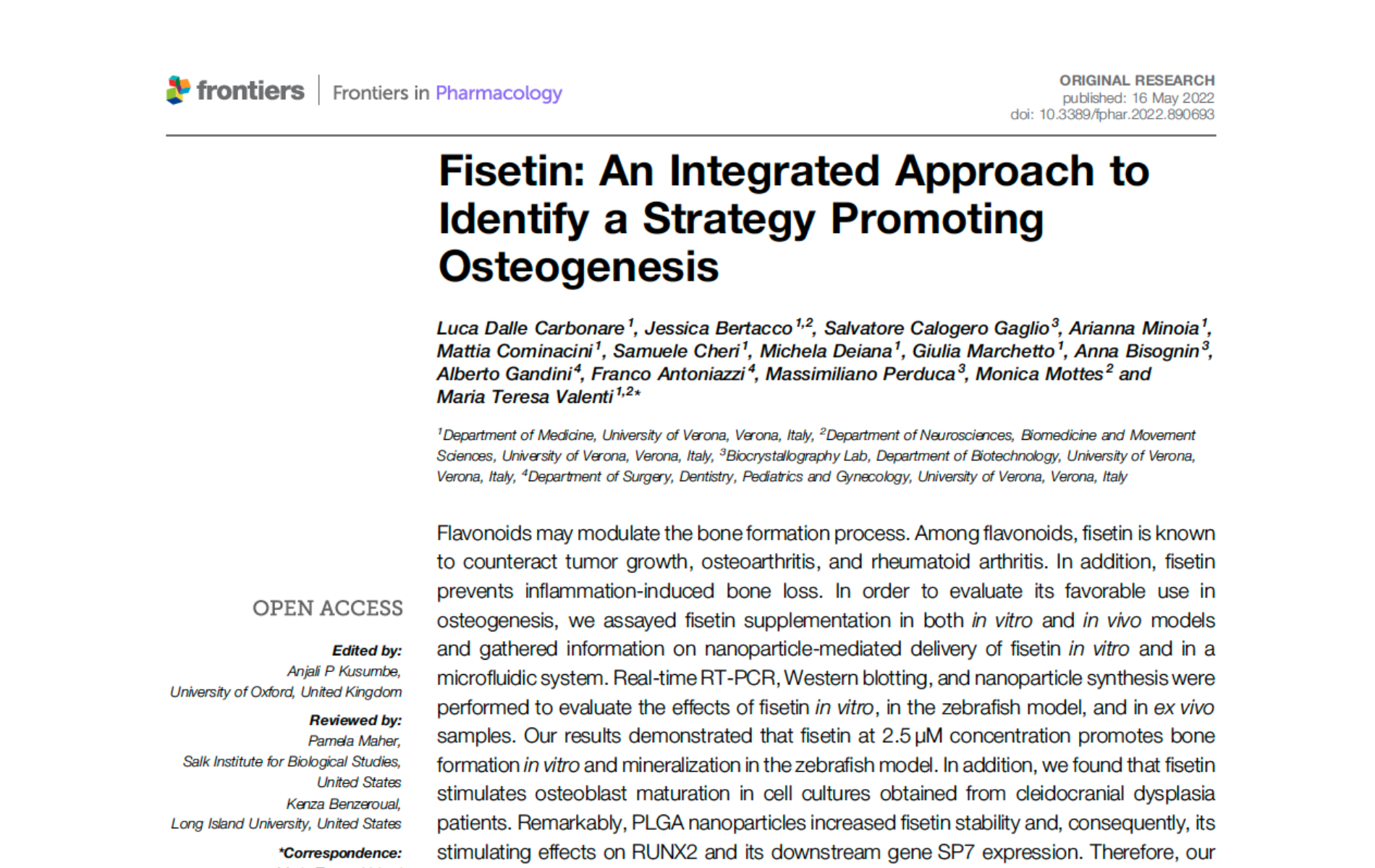 Promoting Osteogenesis