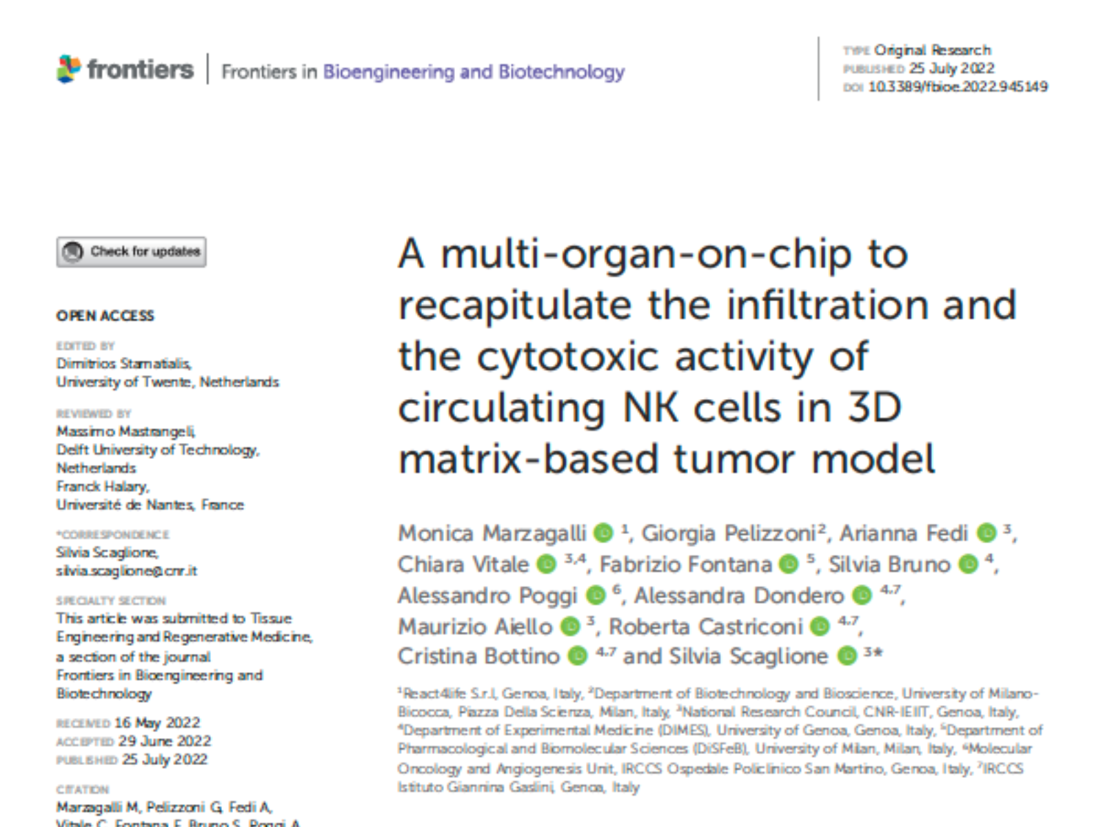 Multiorgan on chip