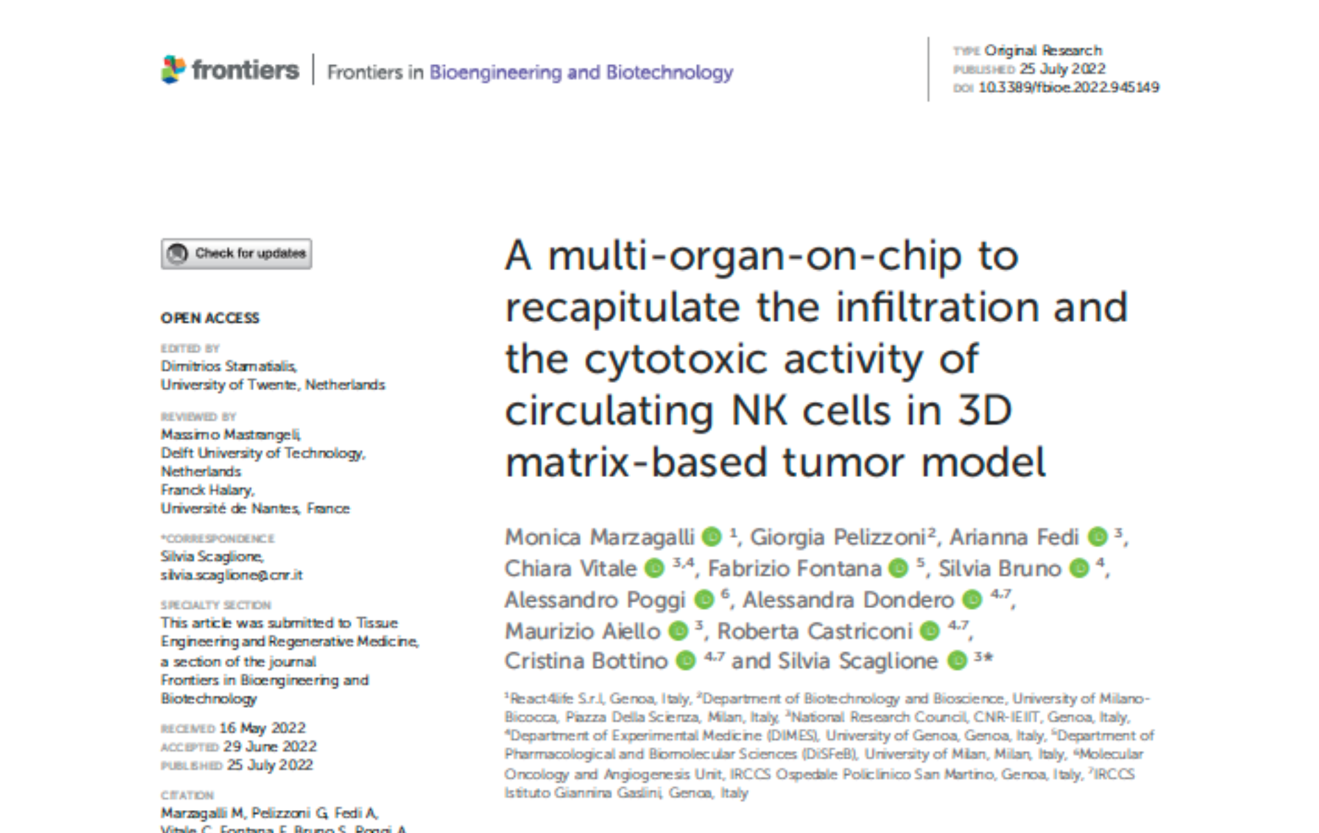 Multiorgan on chip